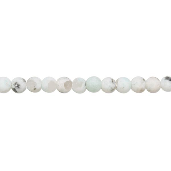 Sesame jasper 1pkg1, matte round bead natural 8 inch 4mm image number 0