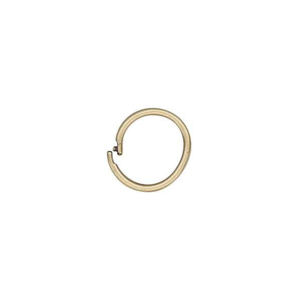 Loop Lock™, JBB Findings, antiqued brass, 12mm smooth round. Sold per pkg of 2. image number 0