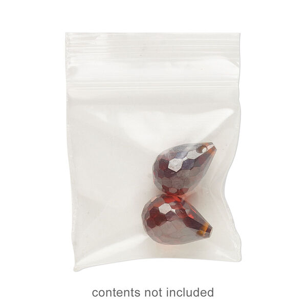 Bag, Tite-Lip™, oxo-biodegradable plastic, clear, 1x1-inch top zip. Sold per pkg of 1,000. image number 0