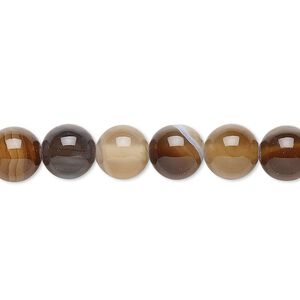 Black and white sardonyx 1pkg1, round bead 15.5-16 inch 8mm