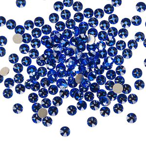 Flat back 1440pk majestic blue foil back, Swarovski® 3-3.2mm rose round SS12 2088