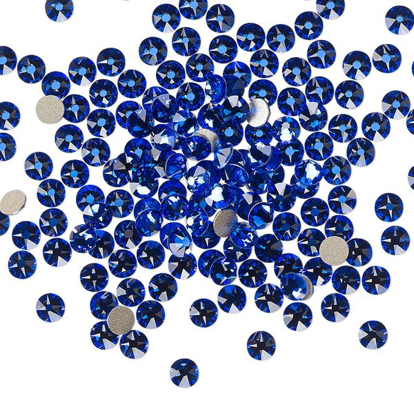 Flat back 1440pk majestic blue foil back, Swarovski® 3-3.2mm rose round SS12 2088 image number 0