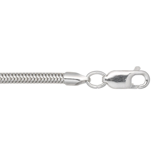 Chain, sterling silver, 3.2mm snake, 18 inches with lobster claw clasp. Sold individually. image number 0