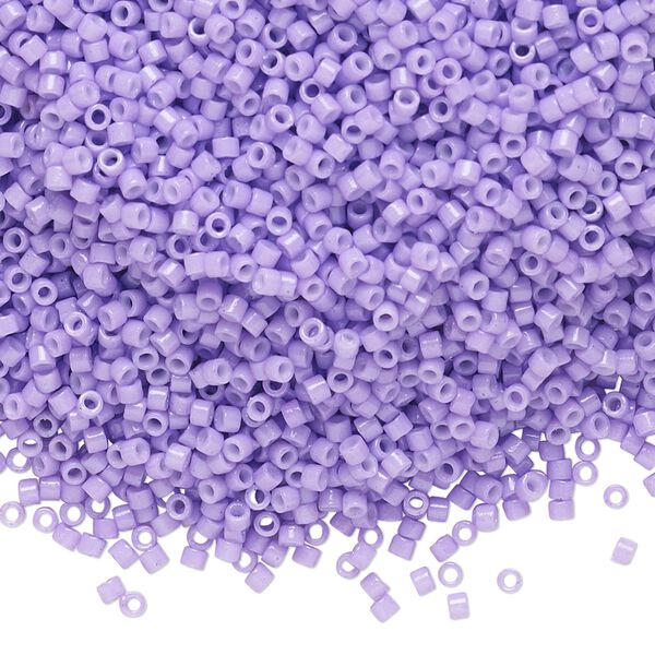 Seed bead, Delica®, glass, pkg/7.5g, #11 round, Duracoat® opaque outside dyed wisteria (DB-2138). image number 0