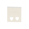 Earring card, PVC plastic and paper, transparent clear and opaque tan, 2x2 inch square. Sold per pkg of 100. image number 0