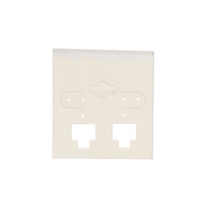 Earring card, PVC plastic and paper, transparent clear and opaque tan, 2x2 inch square. Sold per pkg of 100.