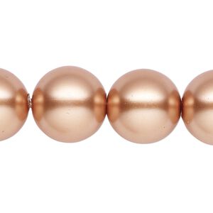 Pearl 1pk bright gold, Celestial Crystal® 16mm round 15.5-16 inch