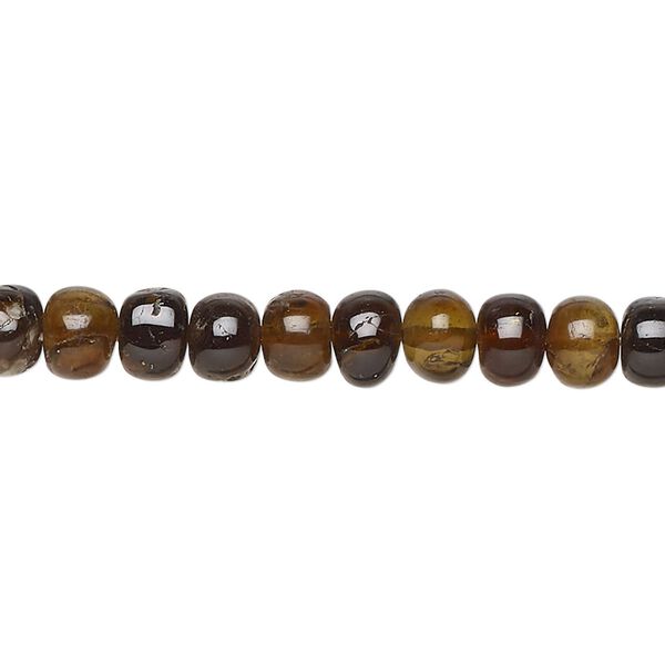 Brown tourmaline 1pkg1, hand-cut rondelle bead natural 14 inch 6x4mm-7x5mm image number 0