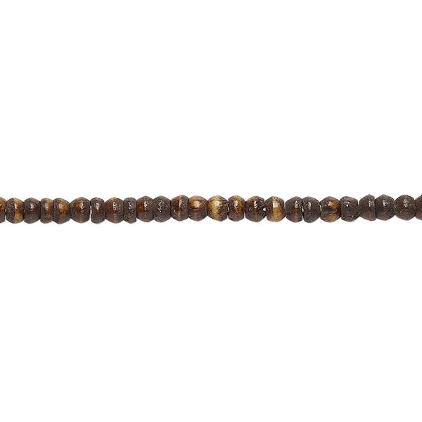 Bead, bone (dyed), coffee brown, 2mm round. Sold per 15-1/2" to 16" strand. image number 0