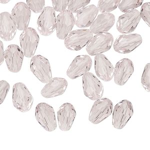 Bead Celestial Crystal® 1pkg60 crystal 8x6mm teardrop / 66 facets, transparent pink