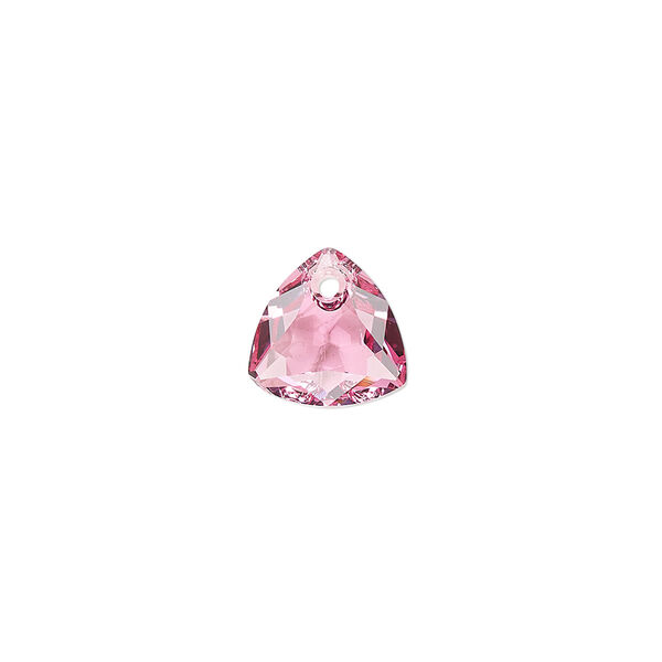 Drop 1pk rose, Crystal Passions® 10.5mm pendant trilliant cut 6434 image number 0