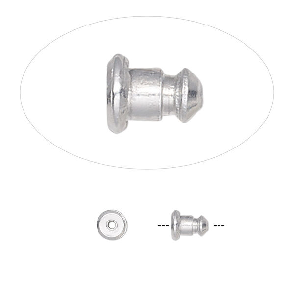 Earnut, aluminum, 5.5x5mm barrel. Sold per pkg of 5 pairs. image number 0