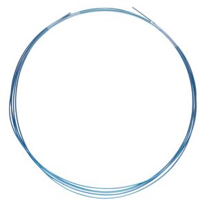 Wire, anodized niobium, teal, half-hard, round, 22 gauge. Sold pkg of 5 feet.