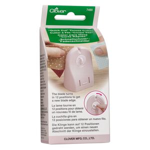 Thread cutter, Clover, steel / plastic / synthetic rubber, raspberry, 3-1/16 x 2-1/8 x 1-1/2 inches. Sold Individually.