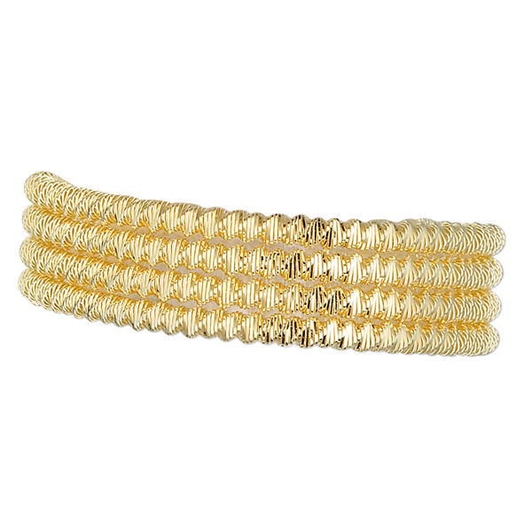 French wire, gold-plated copper, 2mm fancy twist. Sold per approximately 13-1/2 to 15 inch strand. image number 0