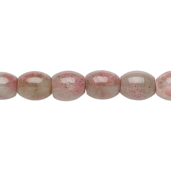 Rhodonite 1pkg1, oval bead natural 15 inch 10x8mm image number 0
