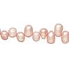 Freshwater pearl 1pkg1, top-drilled rice, 14 inch dark peach 6x5mm-10x6mm cultured image number 0