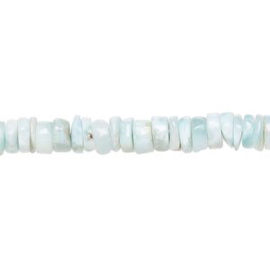 Larimar 1pkg1, hand-cut heishi bead natural 17 inch 5x1mm-7x3mm