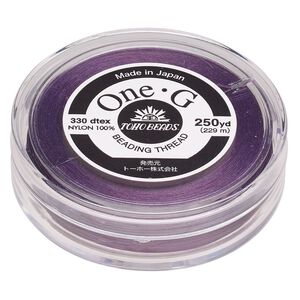 Thread, One-G™, nylon, pkg/250 yards, purple, size 0.