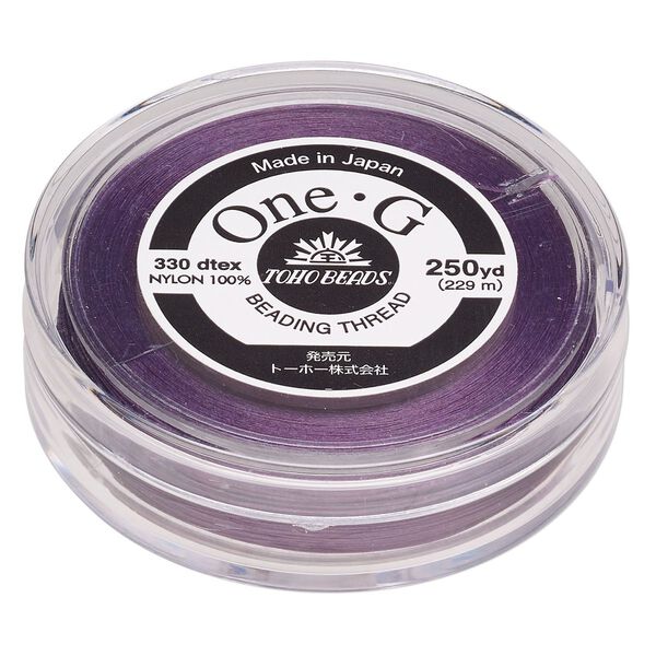 Thread, One-G™, nylon, pkg/250 yards, purple, size 0. image number 0