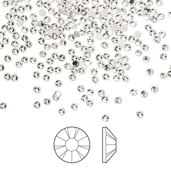 Flat back 144pk crystal foil back, Preciosa MAXIMA Czech crystal rhinestone 1.7-1.9mm chaton rose round SS5 image number 0