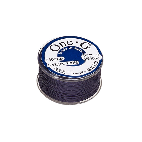 Thread, One-G™, nylon, pkg/50 yards, navy, size 0. image number 0