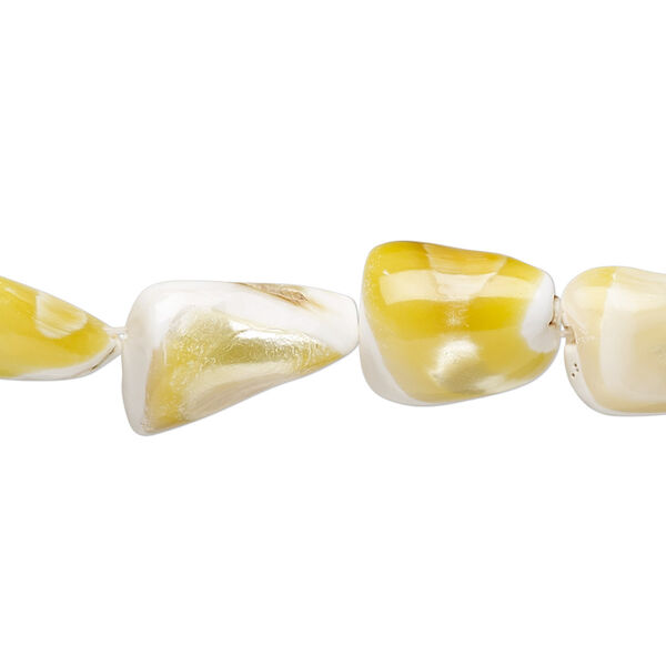 Bead, mother-of-pearl shell (natural), small freeform nugget. Sold per 15-inch strand. image number 0