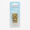 Component mix, antiqued gold-finished steel and "pewter" (zinc-based alloy), 10-25mm open round with mixed design. Sold per pkg of 19. image number 0