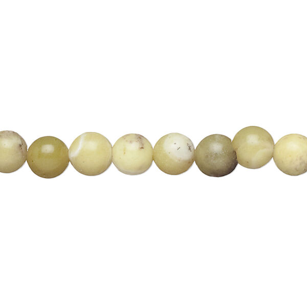 Bead, multi-serpentine (natural), 6mm round, C grade, Mohs hardness 2-1/2 to 6. Sold per 15" to 16" strand. image number 0