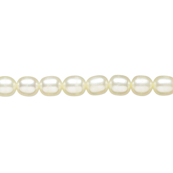 Pearl 1pkg1 cultured freshwater, 4-5mm rice C grade, 15 inch dyed yellow image number 0