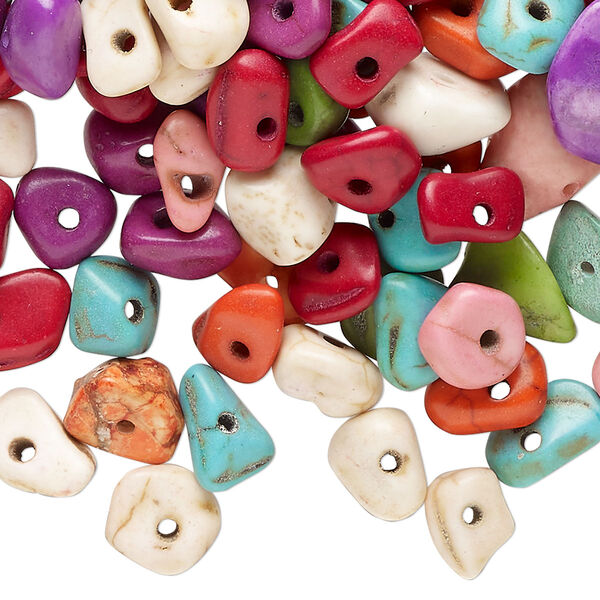 Howlite 1pkg1, chip bead C grade, 100g mix medium image number 0