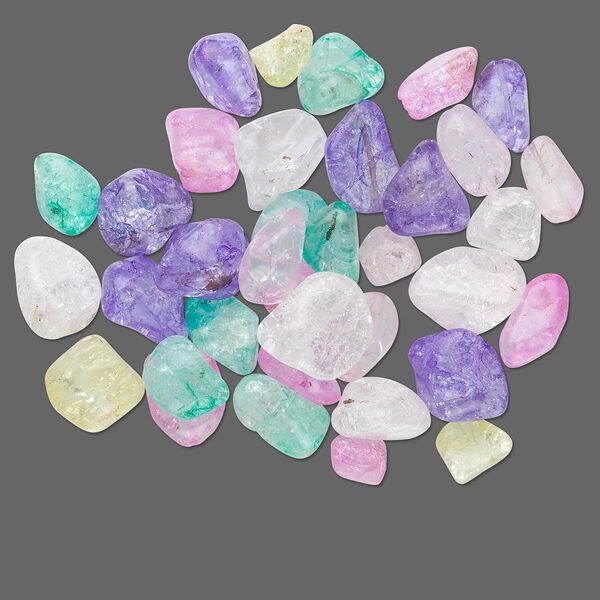 Ice flake quartz 1pkg1, nugget bead 500g mix small to large image number 0