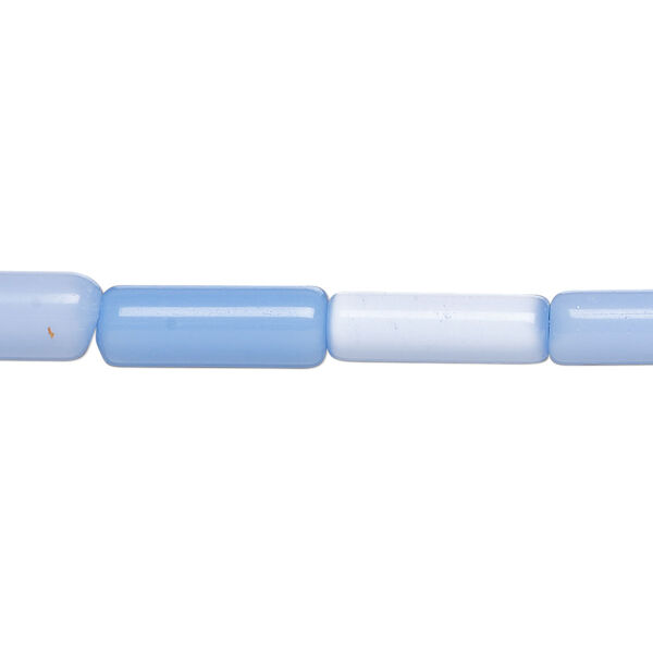 Bead, cat's eye glass (fiber optic glass), dark blue-violet, 14x4mm-16x5mm round tube, economy grade. Sold per 15-inch strand. image number 0