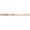 Pink opal 1pkg1, hand-cut flat oval bead natural 13 inch 10x8mm-15x10mm image number 1