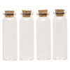 Component, glass and cork, clear, 70x22mm bottle with stopper. Sold per pkg of 4. image number 1