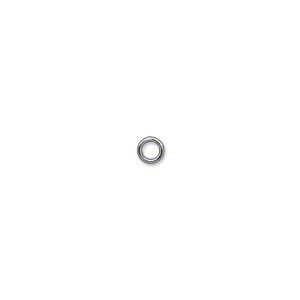 Jump ring, gunmetal-plated brass, 4mm soldered round, 2.4mm inside diameter, 20 gauge. Sold per pkg of 100.