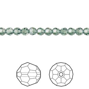 Bead 12pk erinite, Crystal Passions® 4mm round 5000