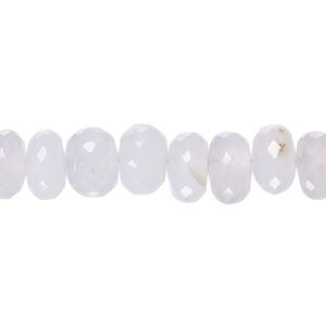 Blue chalcedony 1pkg1, hand-cut faceted rondelle bead 14 inch 9x4mm-11x7mm