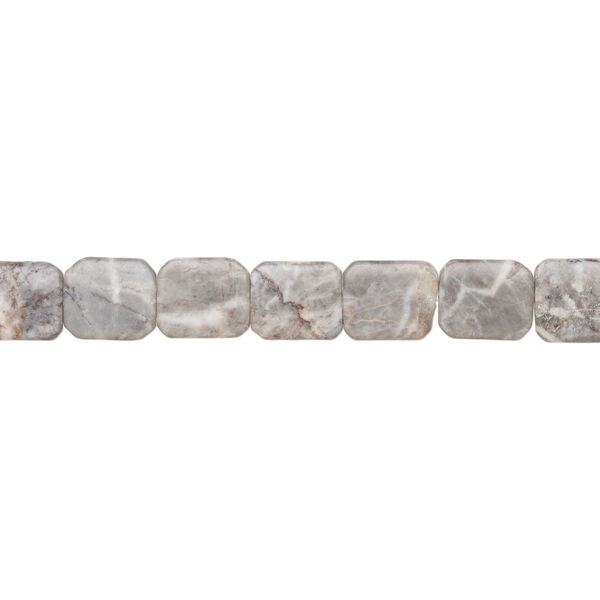 Pink-grey marble 1pkg1, puffed rectangle bead natural, 15 inch 24x18mm-28x23mm image number 1
