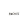 Bead, pewter (tin-based alloy), pkg/1, antique silver plate, 16x9mm double-sided bow, fits 8mm cube. image number 1