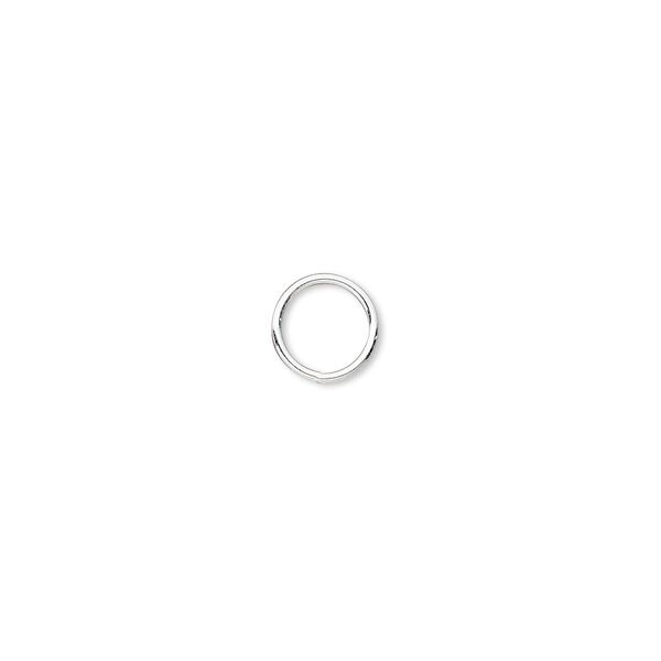 Jump ring, sterling silver-filled, 7mm soldered round, 5.8mm inside diameter, 22 gauge. Sold per pkg of 20. image number 0