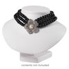 Display, necklace, leatherette, white, 6-3/4 x 8-1/2 x 6-1/2 inch pedestal. Sold individually. image number 2