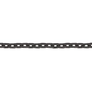 Chain, anodized aluminum, black, 3.1mm square cable. Sold per pkg of 25 feet.