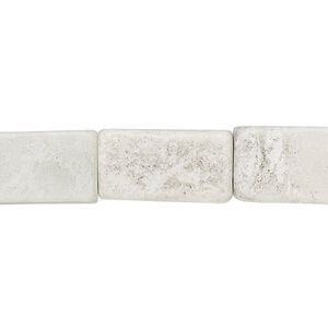 Green marble 1pkg1, square tube bead natural 14 inch 17x10mm-20x12mm