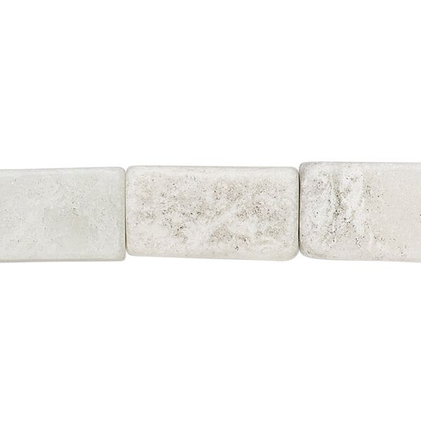 Green marble 1pkg1, square tube bead natural 14 inch 17x10mm-20x12mm image number 0