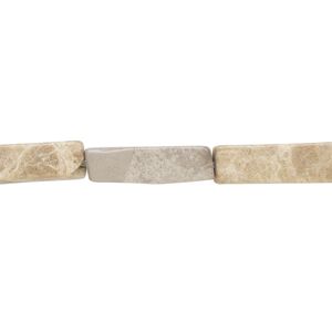 Marble / grey / cream marble / brown feldspar 1pkg1, square tube bead natural 15 inch 16x5mm-18x6mm