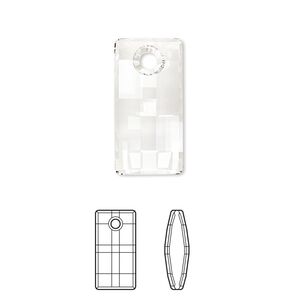 Drop 1pk crystal, Crystal Passions® 20x10mm pendant urban 6696