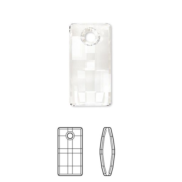 Drop 1pk crystal, Crystal Passions® 20x10mm pendant urban 6696 image number 0
