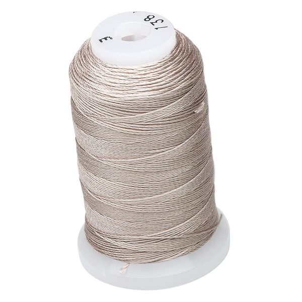 Thread, Purely Silk™, 3-ply, grey, size E. Sold per 200-yard spool. image number 0