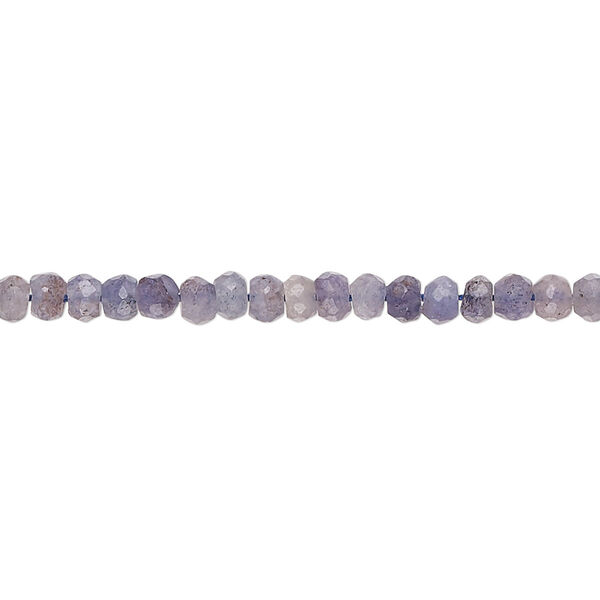 Quartz 1pkg1, hand-cut faceted rondelle bead C- grade, 12 inch 3x2mm-4x3mm image number 0